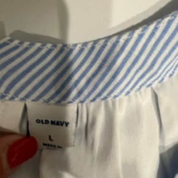 Old Navy Dress - Size L - Blue and White Stripes - Picture 3 of 4
